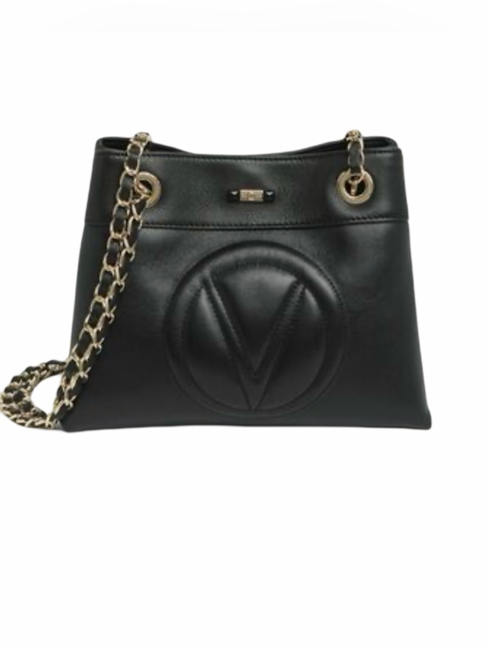 Valentino Elegant Black Leather Chain crossbody Bag
